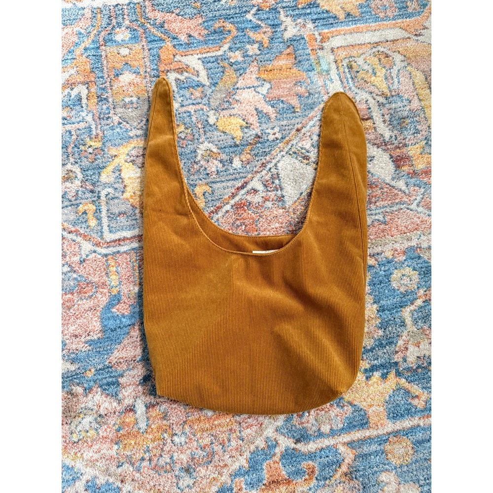 Merit Beauty Ochre Corduroy Knot Bag Mustard Yellow Signature Tote Bag